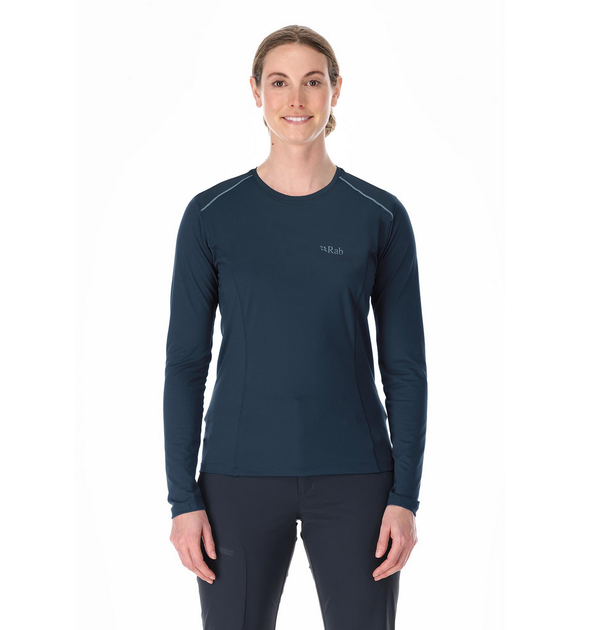 Футболка з довгим рукавом жіноча Rab Force LS Tee Wmns, Tempest Blue, S (10) (RB QBL-08-TMB-10) - зображення 3