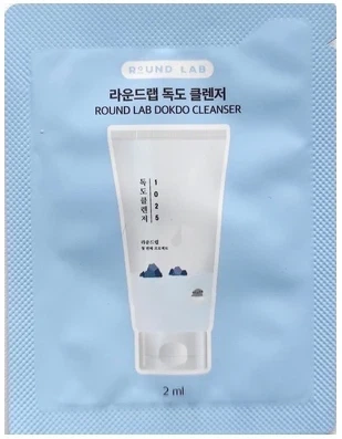 Мягкая пенка для умывания пробник Round Lab Dokdo Cleanser, 2 мл - Фото 1 Мягкая пенка для умывания пробник Round Lab Dokdo Cleanser, 2 мл - изображение 1