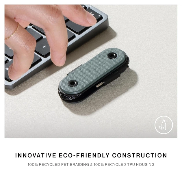 Кабель Native Union Pocket Cable USB-C – USB-C Slate Green - Фото 6 Кабель Native Union Pocket Cable USB-C – USB-C Slate Green - изображение 6