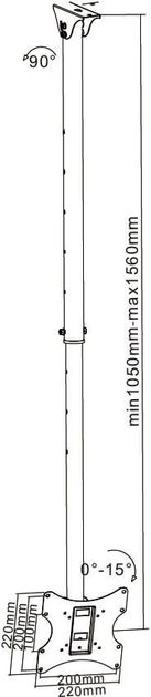 Стельове кріплення Cabletech UCH0076A 23" - 42" (5901436733645) - зображення 5