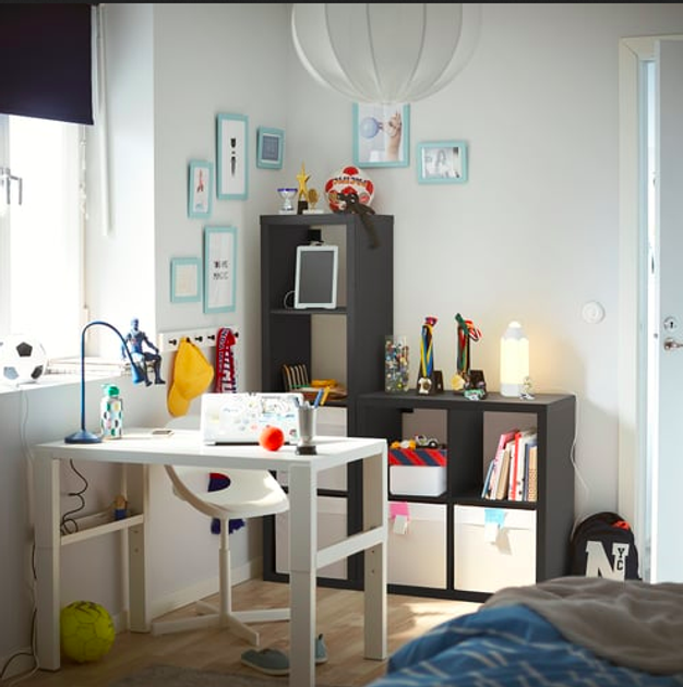 Стелаж IKEA KALLAX 77х77 см Чорно-коричневий (602.758.12) - зображення 3