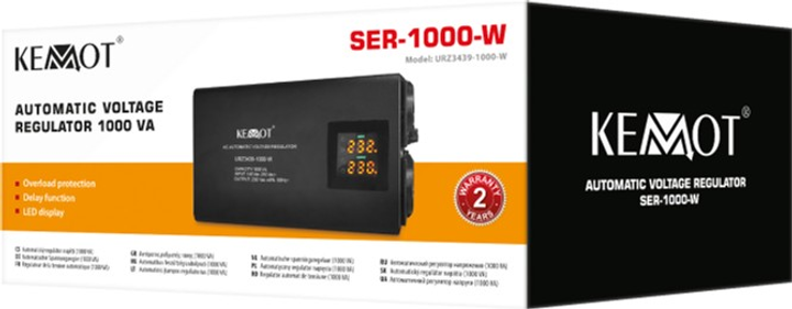 Automatyczny stabilizator napięcia Kemot SER-1000-W 1000VA 8% (5901890115926) - obraz 4