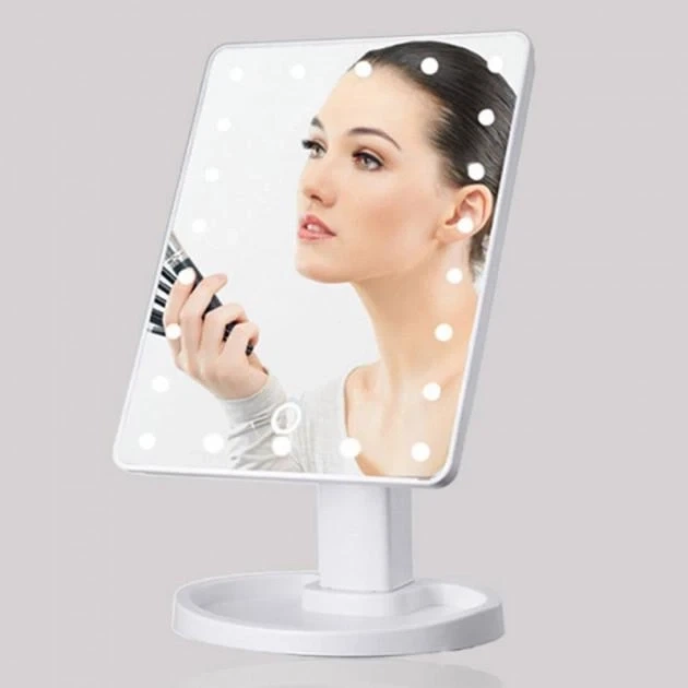 Настольное зеркало с подсветкой 16 LED MIRROR - Фото 4 Настольное зеркало с подсветкой 16 LED MIRROR - изображение 4