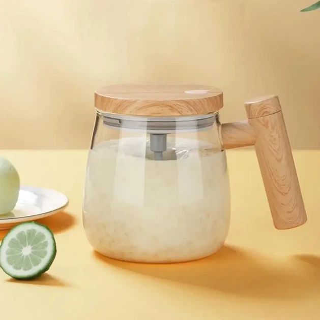 Автоматична скляна чашка-мішка з кришкою 400 мл Coffee Stirring Cup - зображення 8