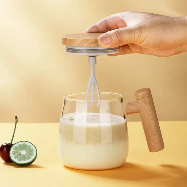 Автоматична скляна чашка-мішка з кришкою 400 мл Coffee Stirring Cup - зображення 9
