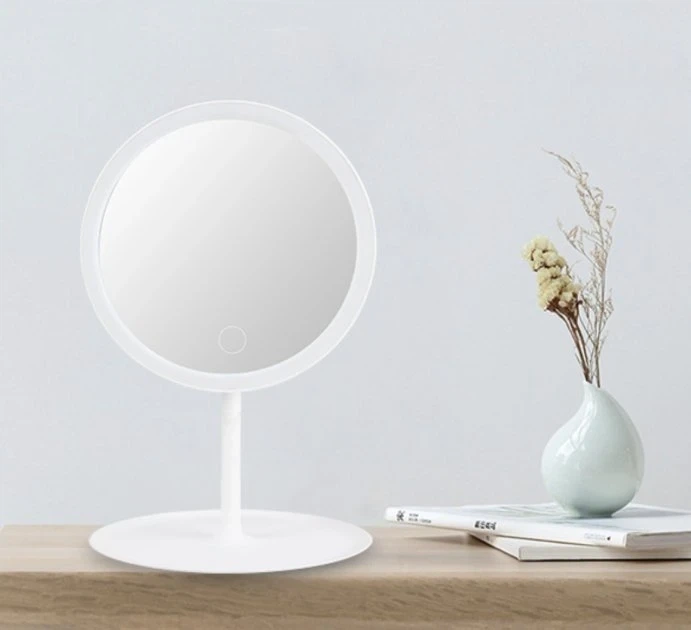 Косметическое зеркало с LED подсветкой С яркой лед подсветкой, встроенным аккумулятором, белое - изображение 6