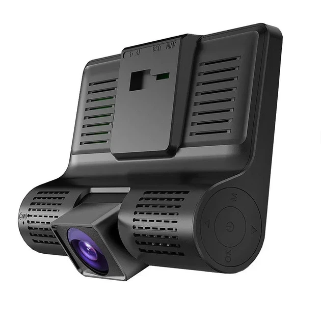 Автомобільний реєстратор, 4"1080P FHD РК-екран, 3 об'єктиви, камера заднього огляду, огляд 170. нічним баченням - зображення 4