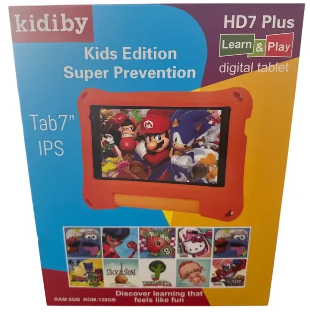 Детский планшет с IPS экраном 7 дюймов и противоударным чехлом Kidiby 8-ядер Wi-Fi Android 7 - Фото 3 Детский планшет с IPS экраном 7 дюймов и противоударным чехлом Kidiby 8-ядер Wi-Fi Android 7 - изображение 3