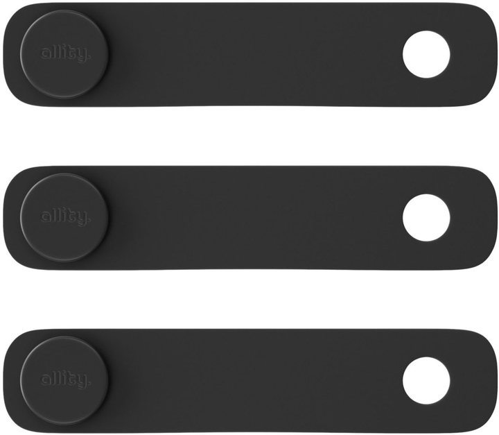 Органайзер для кабелю Allity ASA-100 3 шт. Black (5906667551082) - зображення 1
