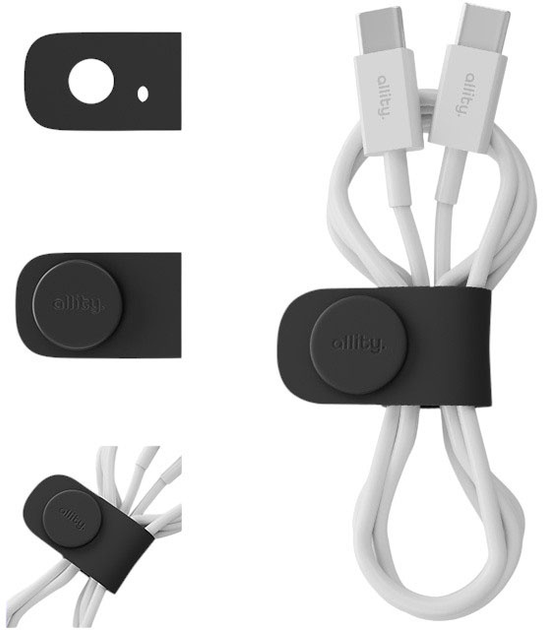 Органайзер для кабелю Allity ASA-100 3 шт. Black (5906667551082) - зображення 2