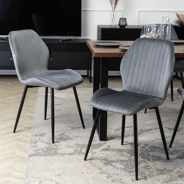 Стілець MEBEL ELITE LILAC Сірий велюр ME.LILAC/P/V/K - зображення 4