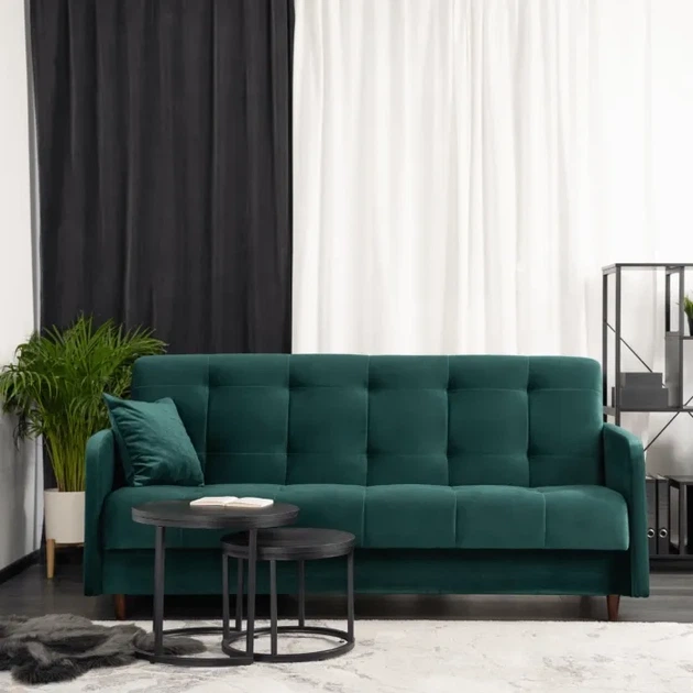 Диван розкладний MEBEL ELITE TIVOLI 198 см Зелений / велюр PPHUE.MATTEO/KRONOS19/WER - зображення 2