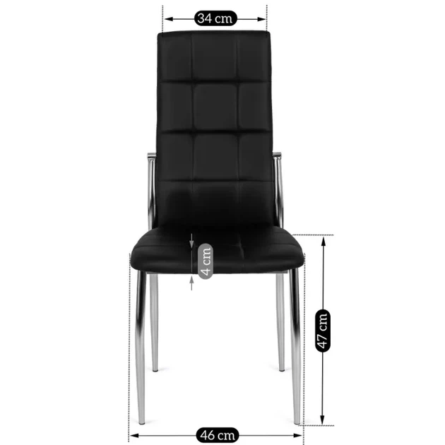 Стул кухонный MEBEL ELITE MOLLY, черный / экокожа ME.MOLLY/CZ/CH/E/K - изображение 5