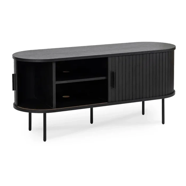 Тумба под телевизор MEBEL ELITE TRISH 120 см Черный ME.TRISH/CZ/RTV120 - изображение 7