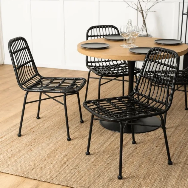 Стул MEBEL ELITE WALDI черный/ротанг ME.WALDI/CZ/CZ/RT/K - изображение 5