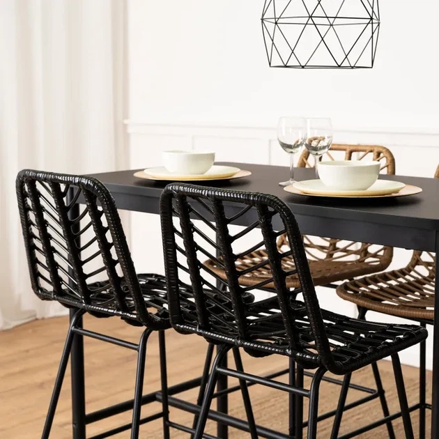Барный стул MEBEL ELITE JERRY, Ротанг черный ME.JERRY/CZ/CZ/RT/H - изображение 6