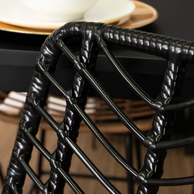 Барный стул MEBEL ELITE JERRY, Ротанг черный ME.JERRY/CZ/CZ/RT/H - изображение 8