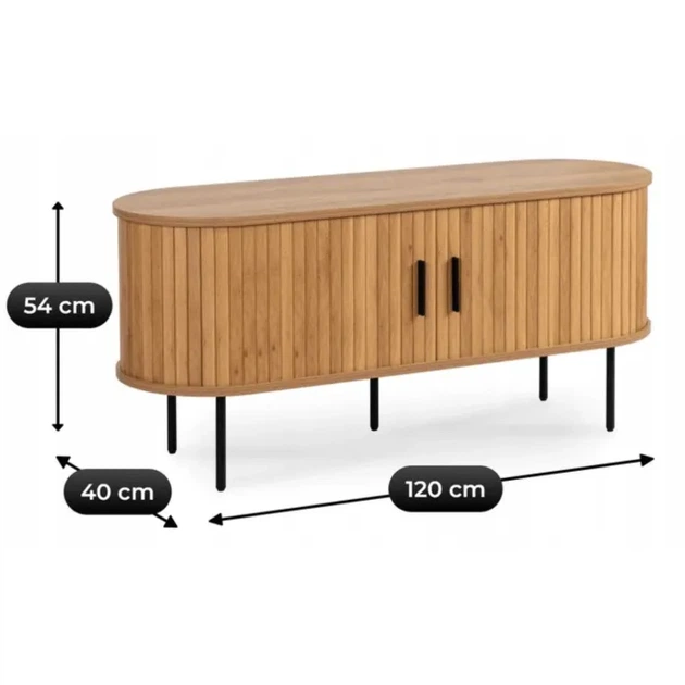 Тумба под телевизор MEBEL ELITE TRISH 120 см Дуб ME.TRISH/D/RTV120 - изображение 8