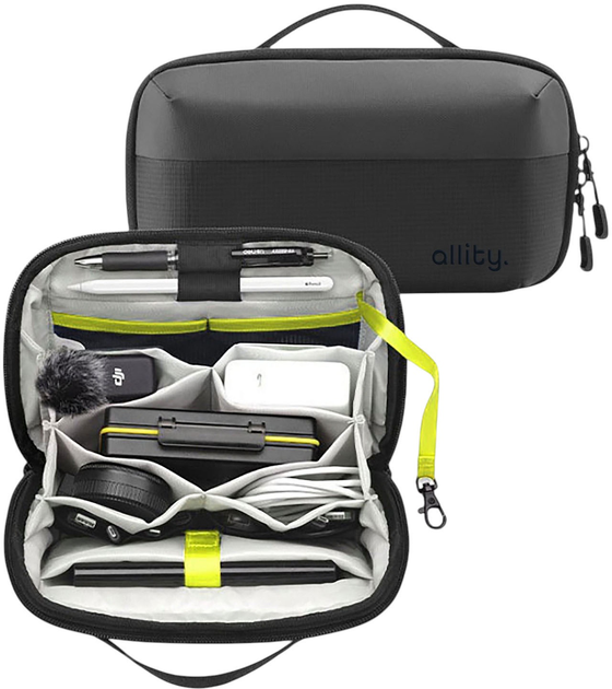 Органайзер для кабелів Allity ATB-100 Black/Green (5906667551068) - зображення 1
