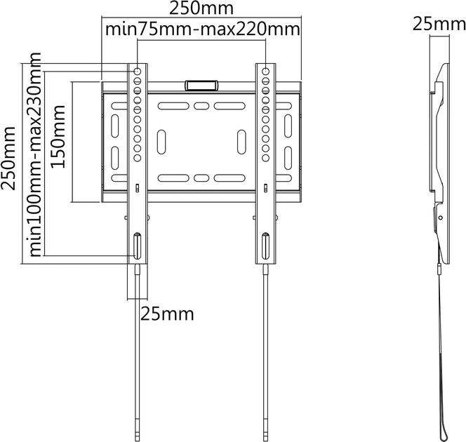 Настінне кріплення Cabletech UCH0181 23" - 42" (5901890007467) - зображення 7