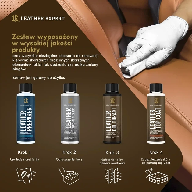 Набір для шкіряного керма Leather Expert Black - зображення 2