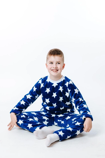 Піжама дитяча для хлопчика (світшот+штани) з зірочками тепла