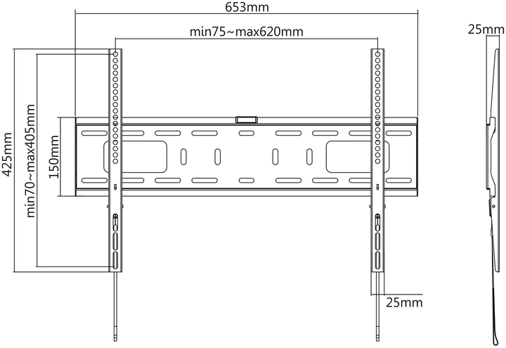Настінне кріплення Cabletech UCH0183 37" - 70" (5901890007481) - зображення 6