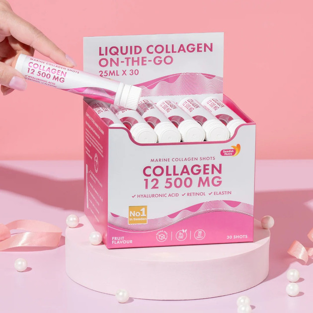 Морський колаген Swedish Nutra Marine Collagen 12 500 мг (25 мл x 30 шотів) (7350122363075) - зображення 3