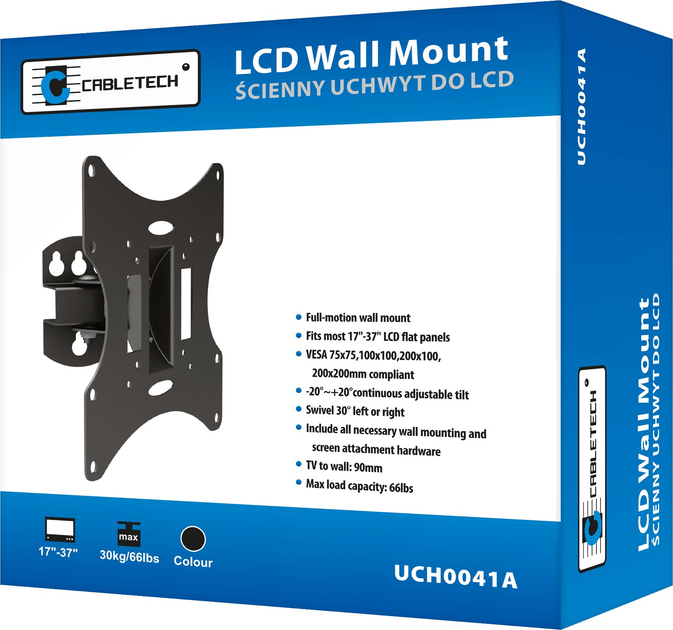 Uchwyt do telewizora Cabletech LCD-UCH0041 23-43" (UCH0041A) - obraz 3