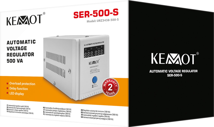 Стабілізатор напруги Kemot SER-500-S 500VA 8% (5901890115841) - зображення 5