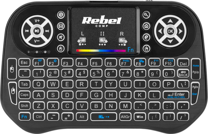 Klawiatura bezprzewodowa Rebel Mini Q5 Smart TV BOX Wireless Black (5901890036382) - obraz 1