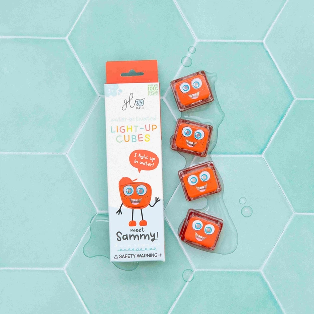 Сенсорні кубики Glo Pals Light Up Cubes Sammy Червоні (0850016823137) - зображення 5