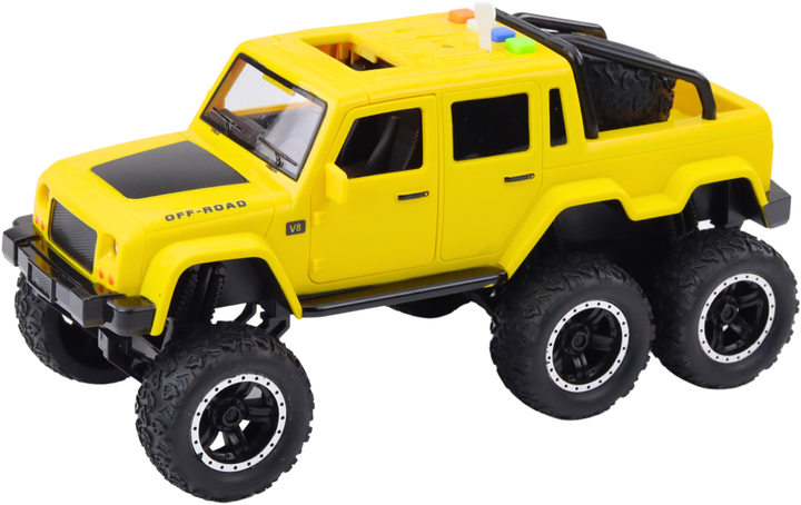 Zabawka LEAN Toys Samochód terenowy z napędem frykcyjnym oraz ze światłami i dźwiękami 6 x 6 1:16 Żółty 22975 (5905991053248) - obraz 3