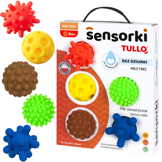 Piłeczki sensoryczne Tullo Sensorki 5 szt (5905094774170) - obraz 1