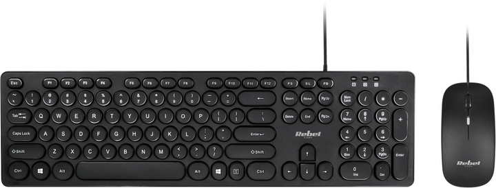 Комплект дротовий Rebel WDS200 USB Black (5901890118163) - зображення 1