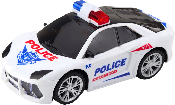 Zabawka LEAN Toys Auto policyjne radiowóz interaktywny ze światłami i dźwiękami 24772 (5905991058229) - obraz 3