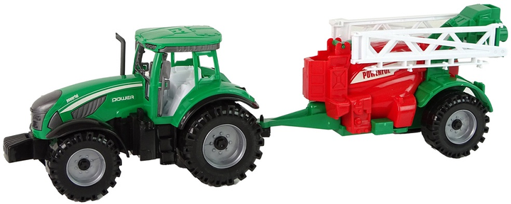 Zabawka LEAN Toys Ciągnik rolniczy z opryskiwaczem z napędem frykcyjnym Zielono-czerwony 14839 (5905515353045) - obraz 3