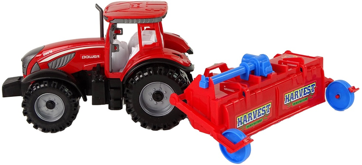 Zabawka LEAN Toys Ciągnik z pługiem z napędem frykcyjnym Czerwony 14844 (5905515353090) - obraz 4