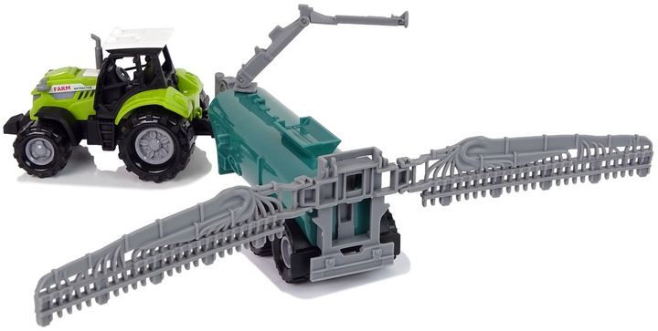 Zabawka LEAN Toys Farma Traktor rolniczy z opryskiwaczem z dźwiękiem Zielony 11108 (5905214974084) - obraz 4
