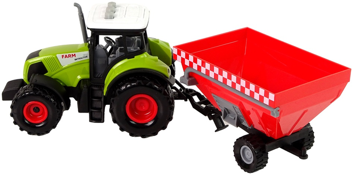 Zabawka LEAN Toys Farma Traktor z odpinaną przyczepą na zboże z dźwiękiem Zielony 15217 (5905515356022) - obraz 5
