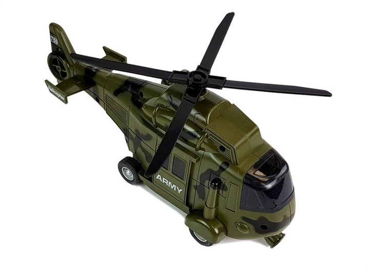 Zabawka LEAN Toys Helikopter wojskowy ratunkowy z hakiem oraz ze światłami i dźwiękami 1:16 7386 (5908275998990) - obraz 5