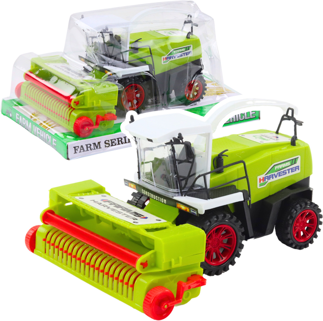 Zabawka LEAN Toys Kombajn rolniczy zabawkowy z ruchomymi elementami i napędem Zielony 24798 (5905991058489) - obraz 2