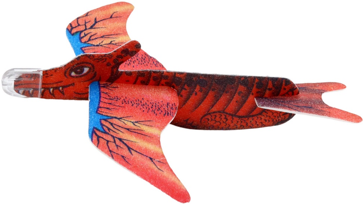 Zabawka LEAN Toys Piankowy samolot Dinozaur Czerwony 16760 (5905884453469) - obraz 1