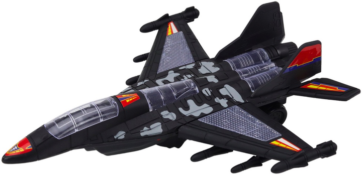 Іграшка LEAN Toys Військовий винищувач F35 що їздить з світлом і звуками Чорний 17859 (5905991007098) - зображення 3