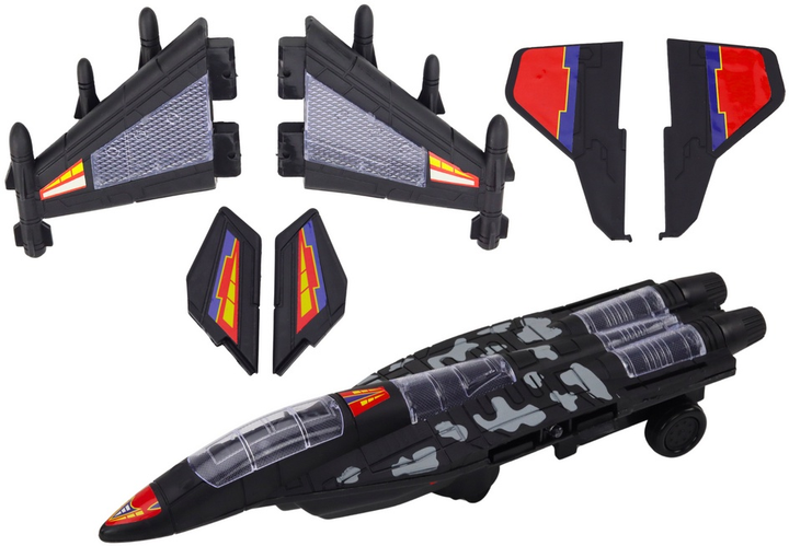 Іграшка LEAN Toys Військовий винищувач F35 що їздить з світлом і звуками Чорний 17859 (5905991007098) - зображення 4