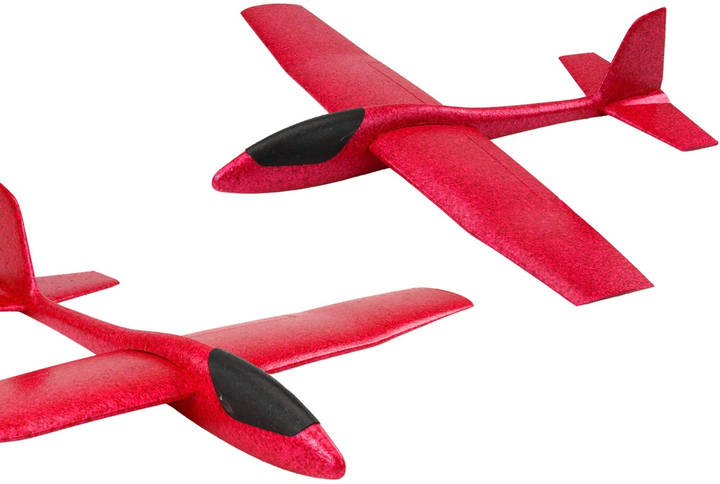 Zabawka LEAN Toys Samolot Duży Szybowiec styropianowy piankowy lekki 68 cm Czerwony 19060 (5905991020042) - obraz 1