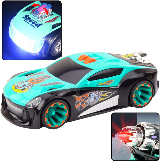 Іграшка LEAN Toys Гоночний автомобіль з функцією турбо-руху на задніх колесах світлом і звуками 22840 (5905991051893) - зображення 5