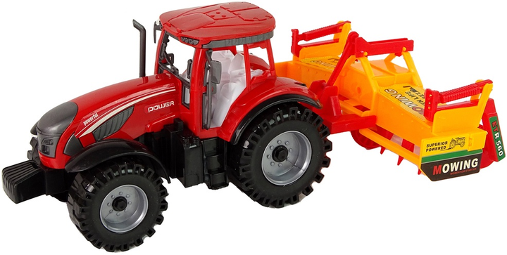 Zabawka LEAN Toys Traktor z kultywatorem z napędem frykcyjnym Czerwony 14841 (5905515353069) - obraz 3