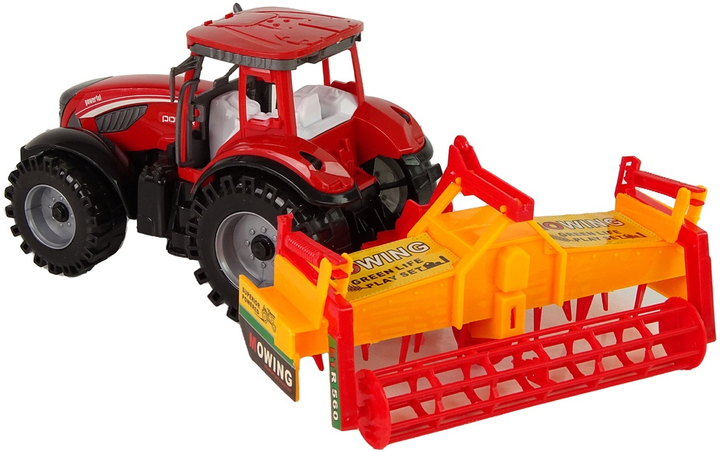 Zabawka LEAN Toys Traktor z kultywatorem z napędem frykcyjnym Czerwony 14841 (5905515353069) - obraz 4