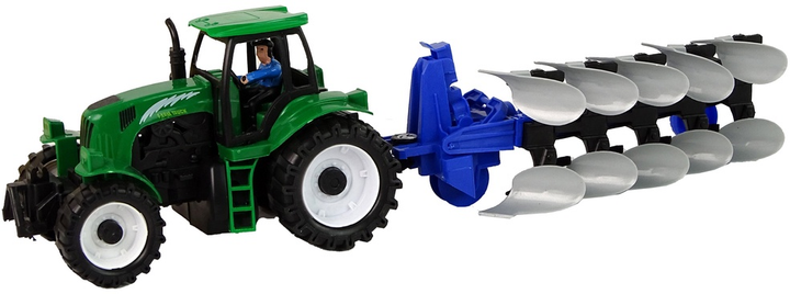 Zabawka LEAN Toys Traktor z pługiem farma Zielony 14850 (5905515353151) - obraz 3